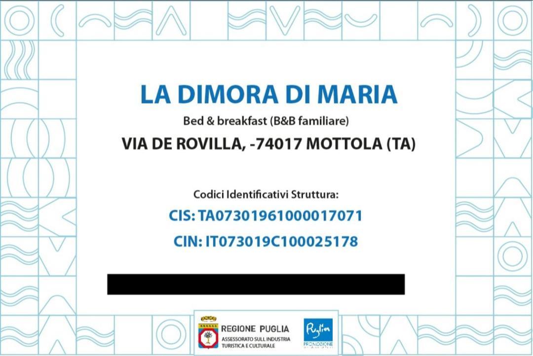La Dimora Di Maria Villa Mottola Kültér fotó